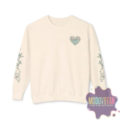 Feeling Is Healing Heart-print Unisex Lightweight Crewneck Sweater - Spring Edition Moodovation