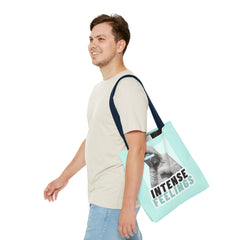 Intense Feelings Tote Bag - Cyan Print