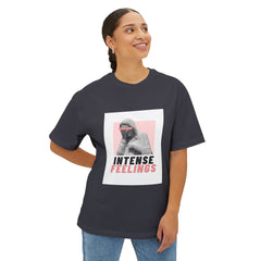 Intense Feelings – Rose Pink Print Unisex Oversized Tee