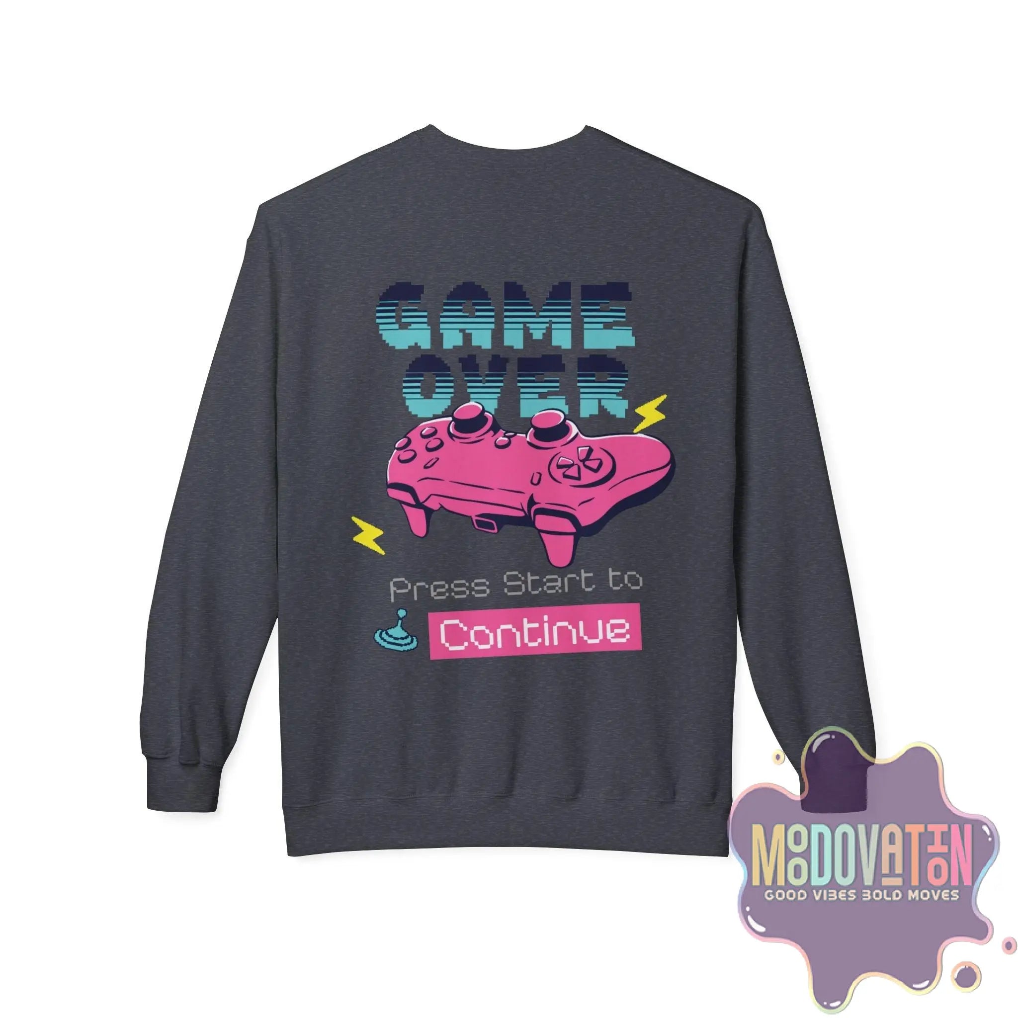 Game Over Unisex Midweight Crewneck Sweatshirt - MOODOVATION