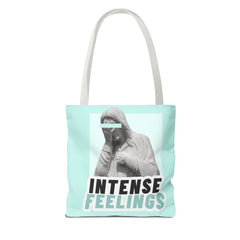 Intense Feelings Tote Bag - Cyan Print