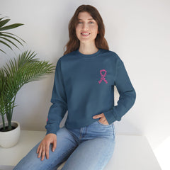 Courage, Strength & Faith – Breast Cancer Awareness Unisex Crewneck Sweatshirt