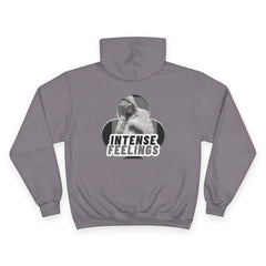 Intense Feelings Champion Unisex Hoodie - Grey Print