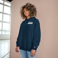 Intense Feelings Champion Unisex Hoodie - Cyan Print