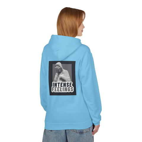 Intense Feelings Unisex Midweight Hoodie - Grey Print