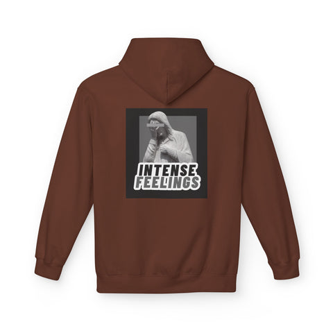 Intense Feelings Unisex Midweight Hoodie - Grey Print