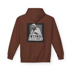 Intense Feelings Unisex Midweight Hoodie - Grey Print