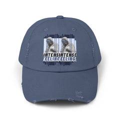 Intense Feelings - Navy Print Vintage Distressed Hat
