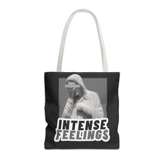 Intense Feelings Tote Bag - Grey Print