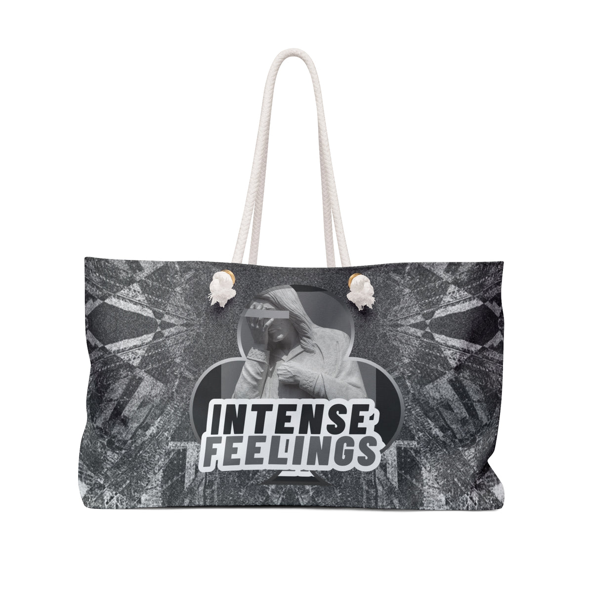 Intense Feelings - Grey Weekender Tote Bag