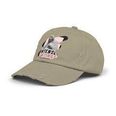 Intense Feelings - Black/Rose Pink Print Vintage Distressed Hat