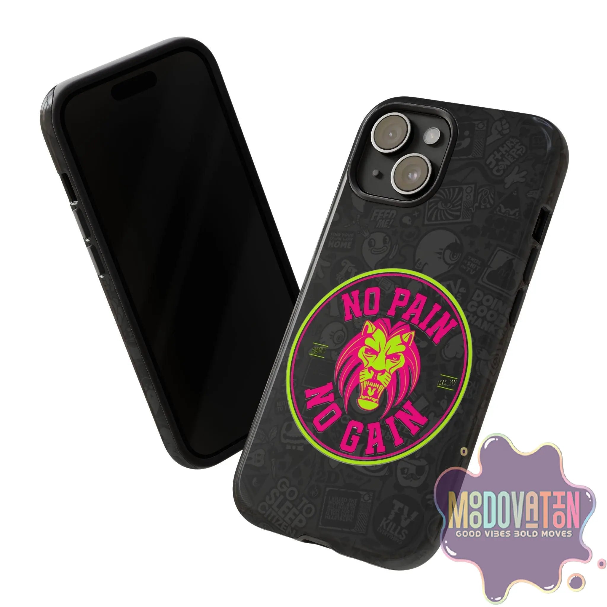 No Pain No Gain Phone Case - Black - MOODOVATION