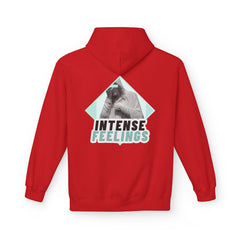 Intense Feelings Unisex Midweight Hoodie - Cyan Print