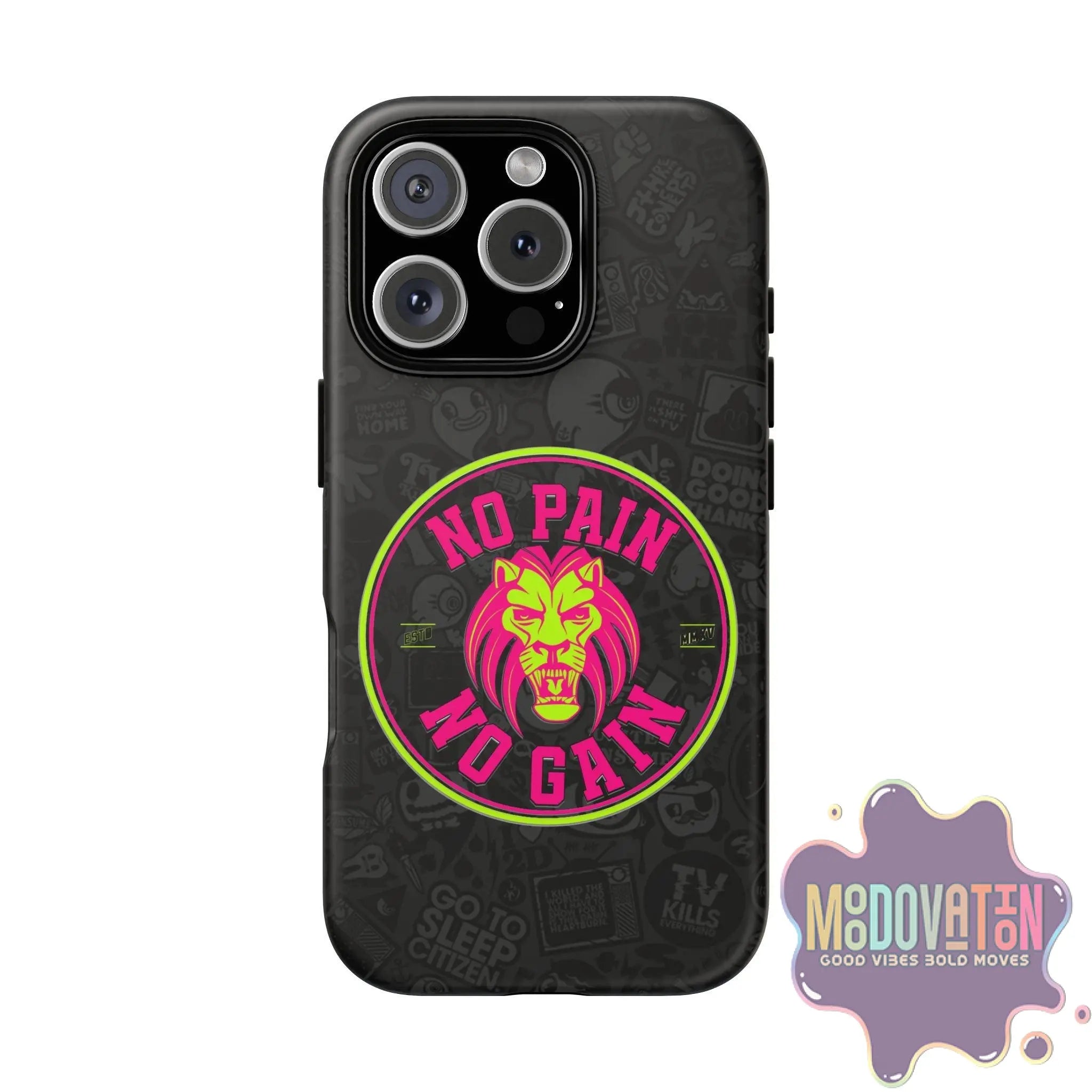 No Pain No Gain Phone Case - Black - MOODOVATION