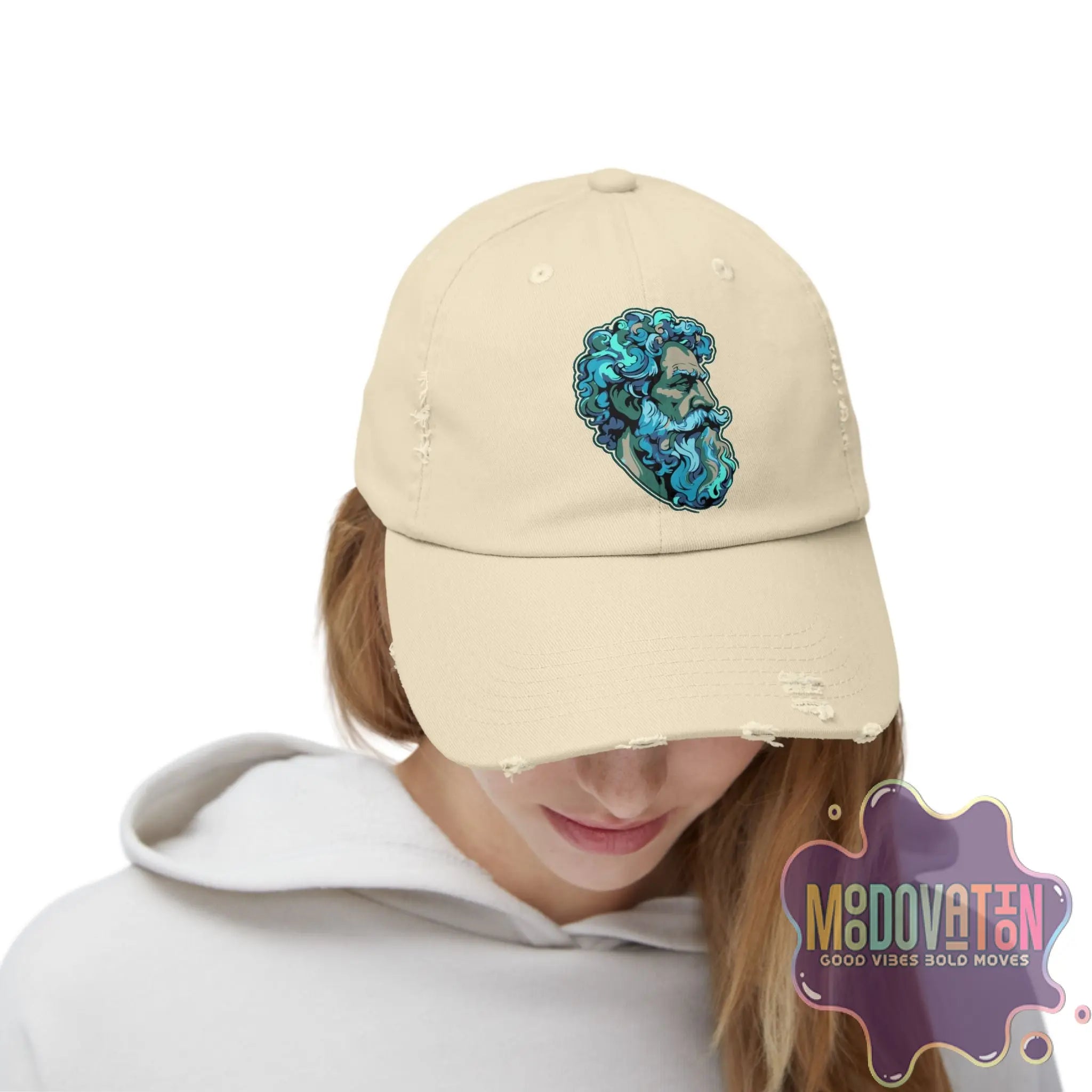 Marcus Aurelius Stoic - Unisex Distressed Vintage Hat - MOODOVATION