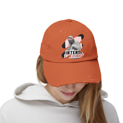 Intense Feelings - Black/Rose Pink Print Vintage Distressed Hat