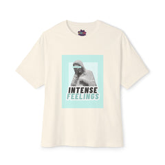 Intense Feelings – Cyan Print Unisex Oversized Tee