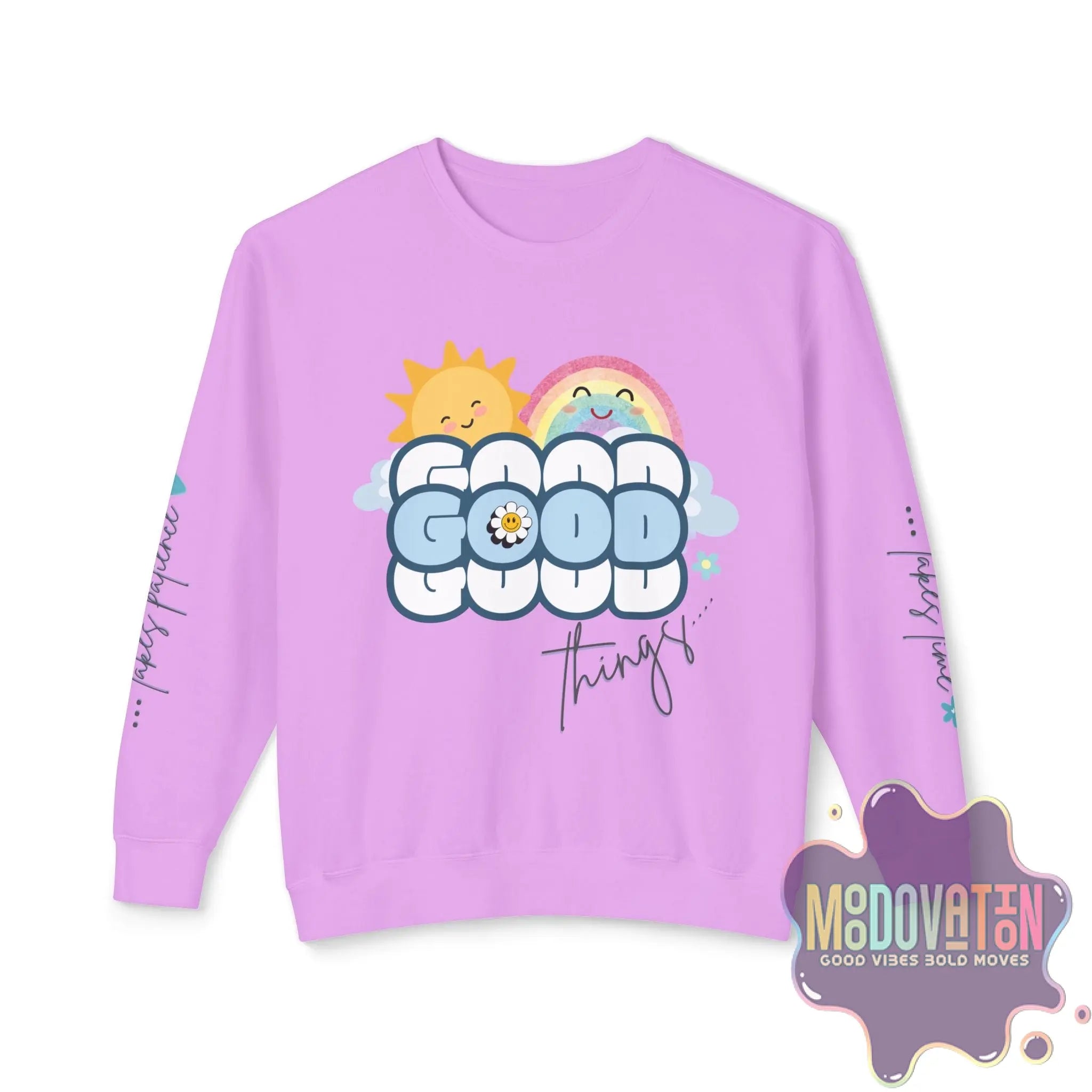 Good Things Unisex Lightweight Crewneck Sweatshirt - Spring Edition Moodovation