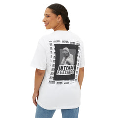 Intense Feelings – Grey Print Unisex Oversized Tee