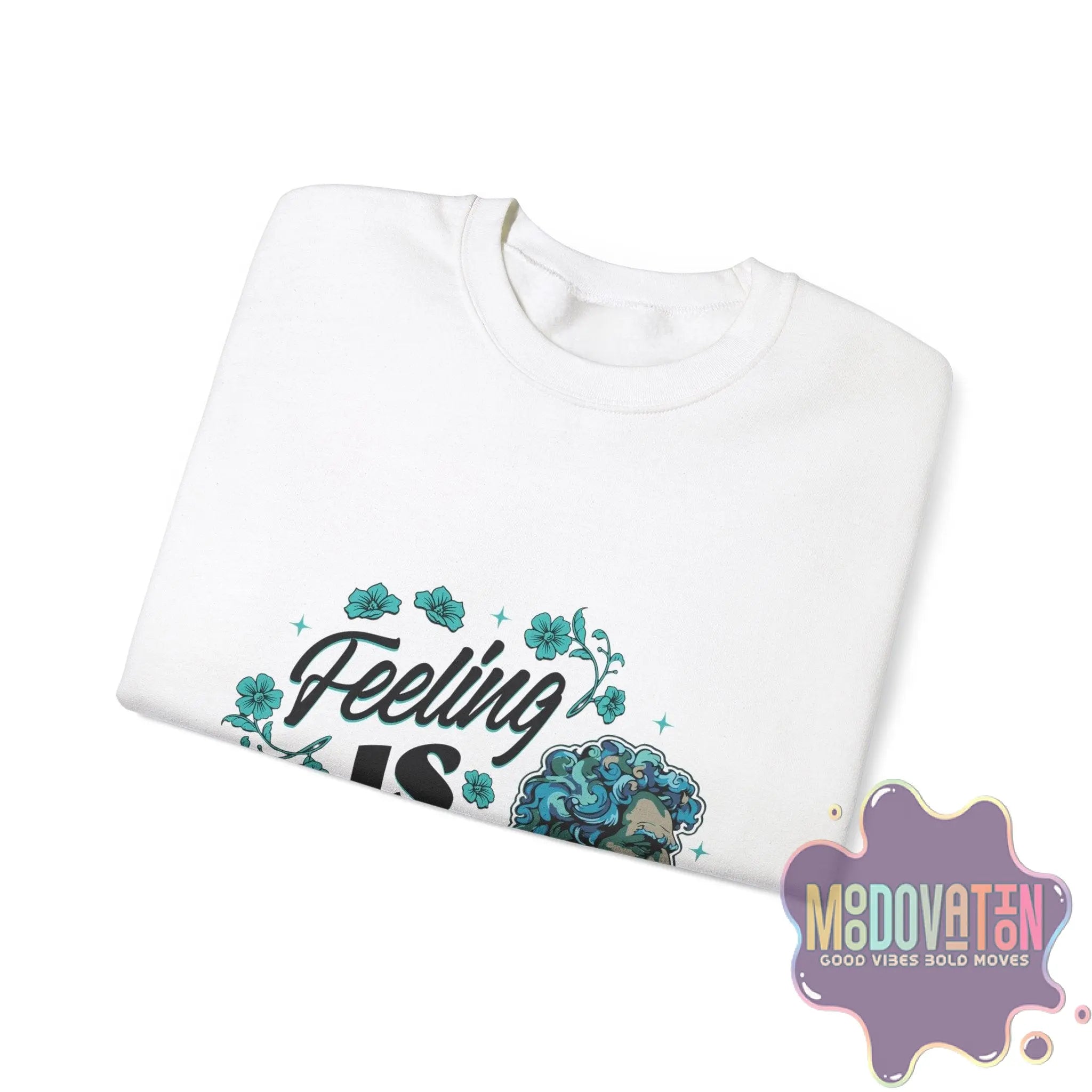 Feeling Is Healing Unisex Heavy Blend Crewneck Sweatshirt - MOODOVATION