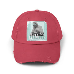 Intense Feelings - Cyan Print Vintage Distressed Hat