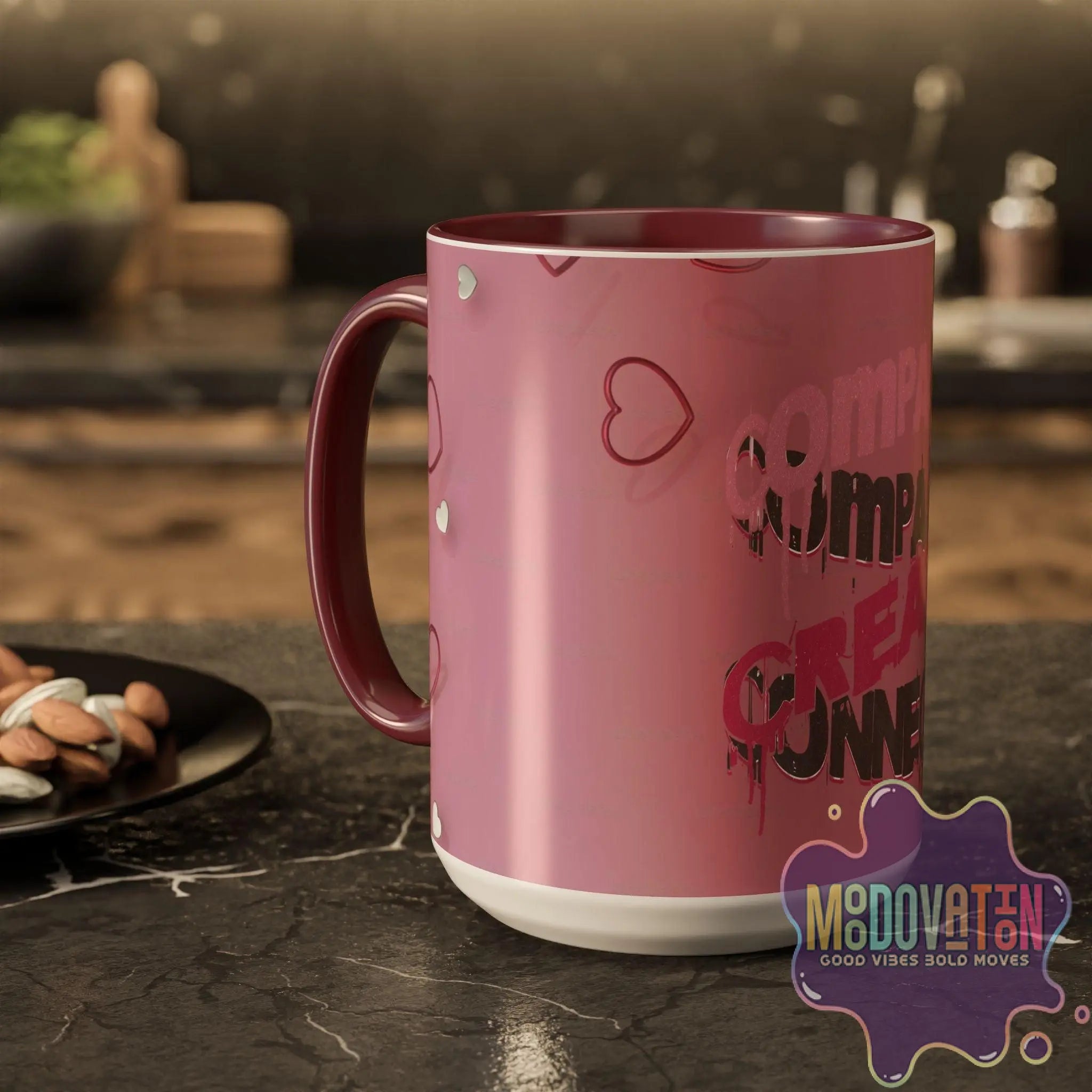 Compassion Creates Connection Coffee Mug (11oz, 15oz) - MOODOVATION