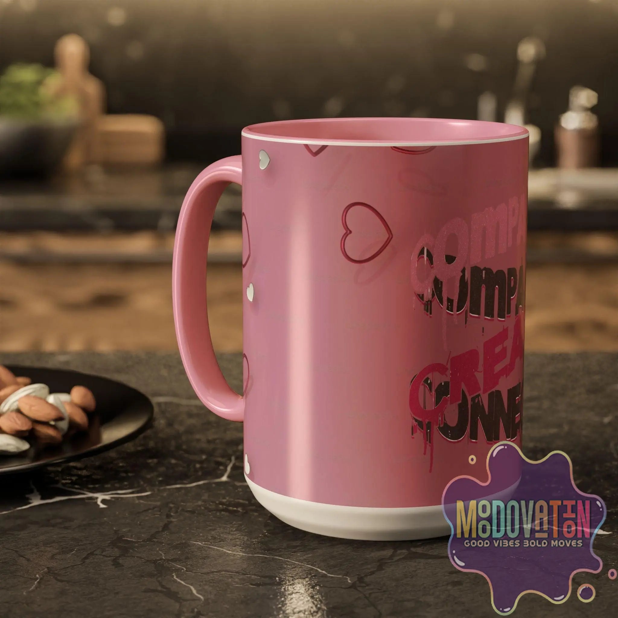 Compassion Creates Connection Coffee Mug (11oz, 15oz) - MOODOVATION