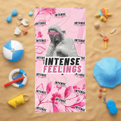 Intense Feelings - Pink Beach Towel