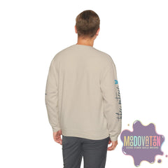 Good Things - Unisex Heavy Blend Crewneck Sweatshirt - Large Graphic Sleeve - MOODOVATION