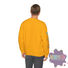 Good Things - Unisex Heavy Blend Crewneck Sweatshirt - Large Graphic Sleeve - MOODOVATION