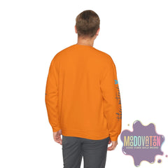 Good Things - Unisex Heavy Blend Crewneck Sweatshirt - Large Graphic Sleeve - MOODOVATION