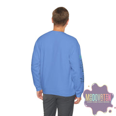 Good Things - Unisex Heavy Blend Crewneck Sweatshirt - Large Graphic Sleeve - MOODOVATION