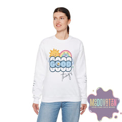 Good Things Unisex Heavy Blend Crewneck Sweatshirt - MOODOVATION