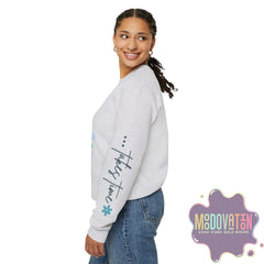 Good Things - Unisex Heavy Blend Crewneck Sweatshirt - Large Graphic Sleeve - MOODOVATION