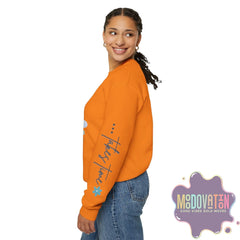 Good Things - Unisex Heavy Blend Crewneck Sweatshirt - Large Graphic Sleeve - MOODOVATION