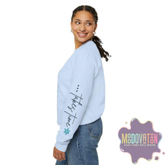 Good Things - Unisex Heavy Blend Crewneck Sweatshirt - Large Graphic Sleeve - MOODOVATION