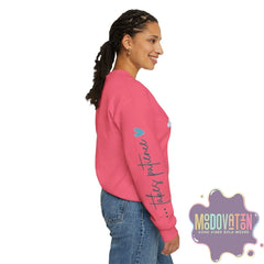 Good Things - Unisex Heavy Blend Crewneck Sweatshirt - Large Graphic Sleeve - MOODOVATION