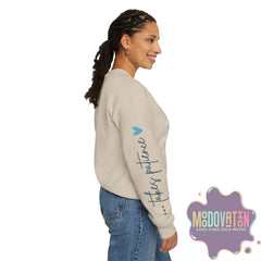 Good Things - Unisex Heavy Blend Crewneck Sweatshirt - Large Graphic Sleeve - MOODOVATION